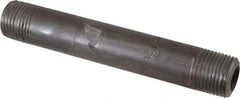 Value Collection - Schedule 80, 1/2" Diam x 5" Long Black Pipe Nipple - Threaded - Caliber Tooling