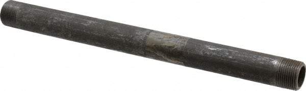 Value Collection - Schedule 80, 3/4" Diam x 12" Long Black Pipe Nipple - Threaded - Caliber Tooling