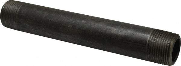 Value Collection - Schedule 80, 1" Diam x 8" Long Black Pipe Nipple - Threaded - Caliber Tooling