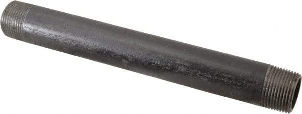 Value Collection - Schedule 80, 1" Diam x 10" Long Black Pipe Nipple - Threaded - Caliber Tooling