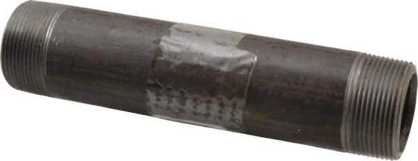 Value Collection - Schedule 80, 1-1/2" Diam x 8" Long Black Pipe Nipple - Threaded - Caliber Tooling