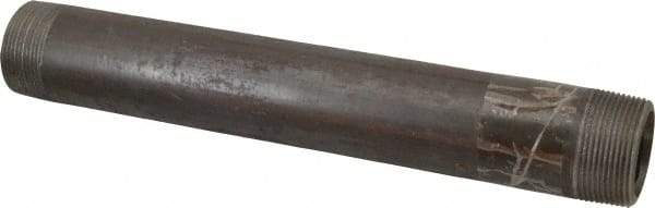 Value Collection - Schedule 80, 1-1/2" Diam x 12" Long Black Pipe Nipple - Threaded - Caliber Tooling