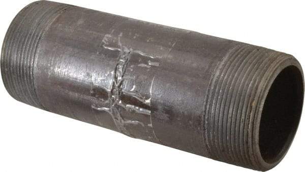 Value Collection - Schedule 80, 2" Diam x 6" Long Black Pipe Nipple - Threaded - Caliber Tooling