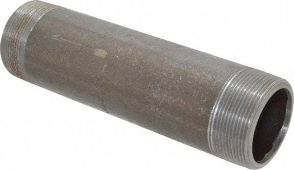 Value Collection - Schedule 80, 2" Diam x 8" Long Black Pipe Nipple - Threaded - Caliber Tooling