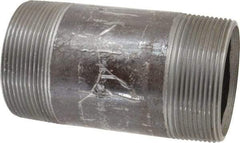 Value Collection - Schedule 80, 3" Diam x 6" Long Black Pipe Nipple - Threaded - Caliber Tooling