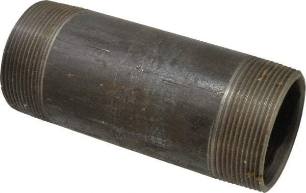 Value Collection - Schedule 80, 3" Diam x 8" Long Black Pipe Nipple - Threaded - Caliber Tooling