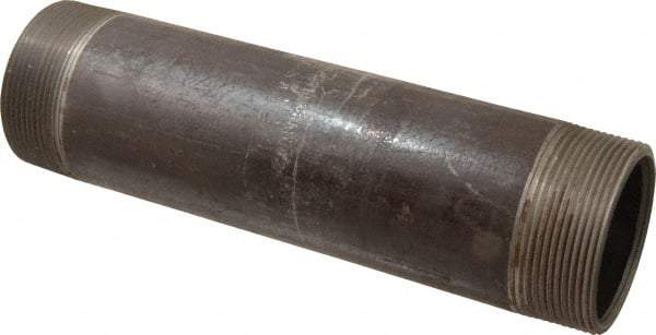 Value Collection - Schedule 80, 3" Diam x 12" Long Black Pipe Nipple - Threaded - Caliber Tooling