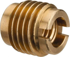 E-Z LOK - 5/16-18, Brass Knife Insert - 1/2" Drill, 1/2" Hole Diam, 5/8" Long, 3/4" Min Grip - Caliber Tooling