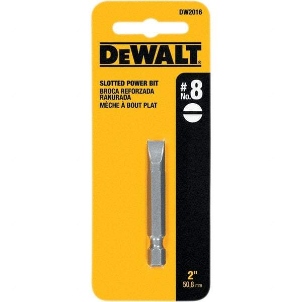 DeWALT - 1/4" Slotted Screwdriver Bit - 1/4" Drive, 2" OAL - Caliber Tooling