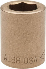 Ampco - 19/32", 1/2" Drive, Standard Hand Socket - 6 Points, 1-3/16" OAL, Aluminum Bronze - Caliber Tooling