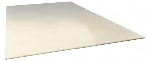 Made in USA - 1/2" Thick x 1' Wide x 1' Long, PVDF/Kynar Sheet - Natural, Shore D-72 Hardness, ±5% Tolerance - Caliber Tooling