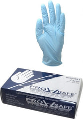 PRO-SAFE - Size L, 3 mil, Industrial Grade, Powdered Nitrile Disposable Gloves - Exact Industrial Supply