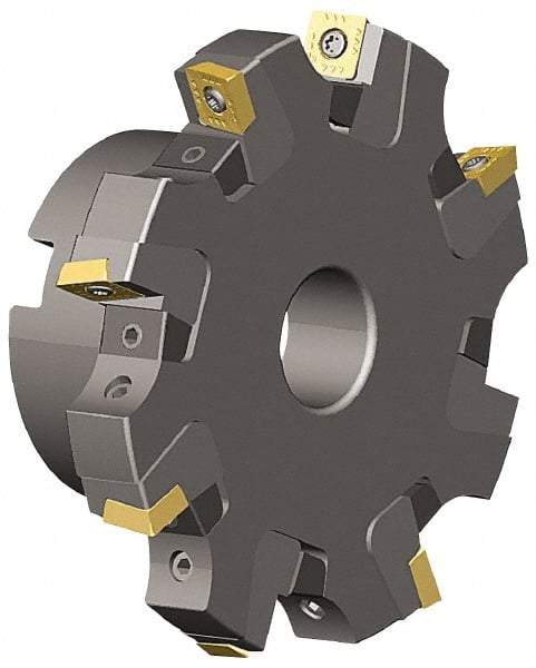 Kennametal - Arbor Hole Connection, 0.817" Cutting Width, 1.831" Depth of Cut, 6" Cutter Diam, 1-1/2" Hole Diam, 10 Tooth Indexable Slotting Cutter - KSSS Toolholder, SDCT, SDCW, SDET, SDPT Insert - Caliber Tooling