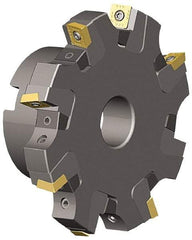 Kennametal - Arbor Hole Connection, 0.817" Cutting Width, 1.831" Depth of Cut, 6" Cutter Diam, 1-1/2" Hole Diam, 10 Tooth Indexable Slotting Cutter - KSSS Toolholder, SDCT, SDCW, SDET, SDPT Insert - Caliber Tooling