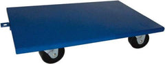 PRO-SOURCE - 1,600 Lb Capacity Steel Lip Down Dolly - 36" Long x 24" Wide, 4" Wheels - Caliber Tooling