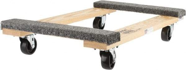 PRO-SOURCE - 900 Lb Capacity Hardwood Furniture Dolly - 30" Long x 18" Wide x 4-1/2" High, 3" Wheels - Caliber Tooling