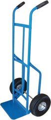 PRO-SOURCE - 600 Lb Capacity 47" OAH Hand Truck - 8 x 14" Base Plate, Dual Grip Handle, Steel, Full Pneumatic Wheels - Caliber Tooling