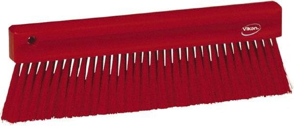 Vikan - Polyester Counter Brush - 2" Bristle Length, 11" Long x 1-1/4" Wide Head, Red - Caliber Tooling