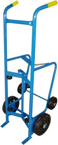 PRO-SOURCE - 1,000 Lb Load Capacity, 55 Gal Drum Hand Truck - 24" Wide x 56-1/2" High, 4 Wheels - Caliber Tooling