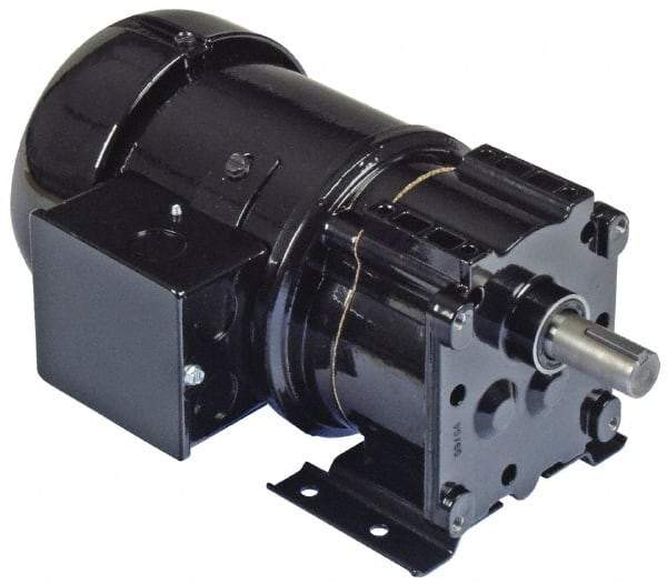 Bison Gear - 230 Volt, 17 RPM, 102.4:1 Gear Ratio, Parallel Gearmotor - 350 Torque, 1/4 hp, TENV Enclosure - Caliber Tooling