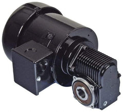 Bison Gear - 115/230 Volt, 330 RPM, 5.2:1 Gear Ratio, Right Angle Gearmotor - 32 Frame, 30 Torque, TEFC Enclosure - Caliber Tooling