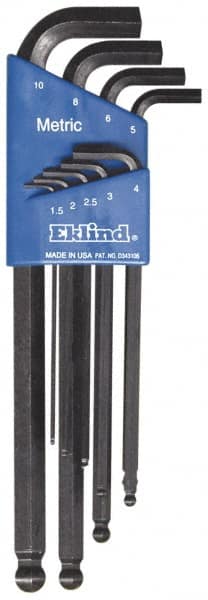 Eklind - 9 Piece L-Key Ball End Hex Key Set - Caliber Tooling