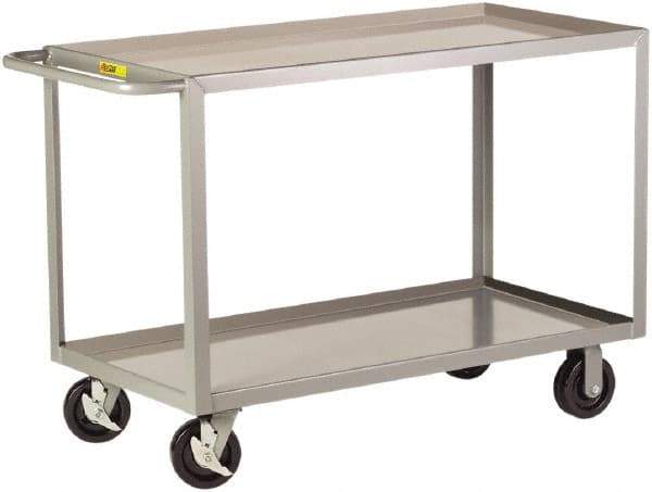 Little Giant - 3,600 Lb Capacity, 30" Wide x 53-1/2" Long x 36" High Shelf Cart - 2 Shelf, Steel - Caliber Tooling