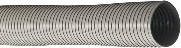 Flexaust - 8" ID, 3.676 Hg Vac Rating, 2 psi, PVC Vacuum & Duct Hose - 10' Long, Gray, 24" Bend Radius, -10 to 150°F - Caliber Tooling