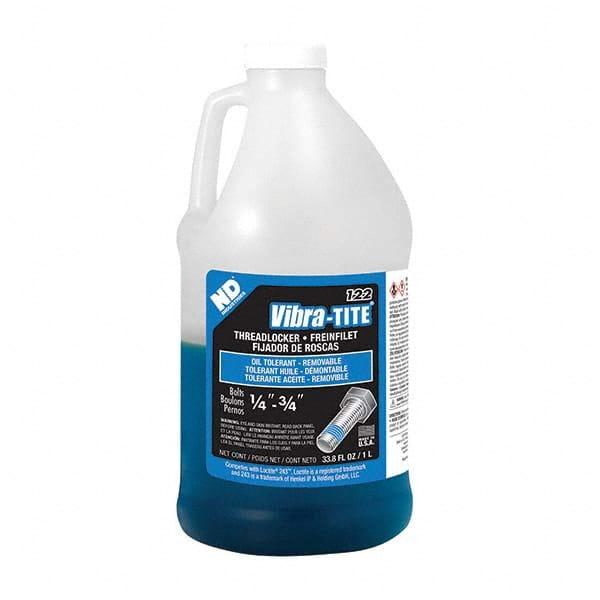 Vibra-Tite - 1 L Jug, Blue, Oil Tolerant Threadlocker - Caliber Tooling