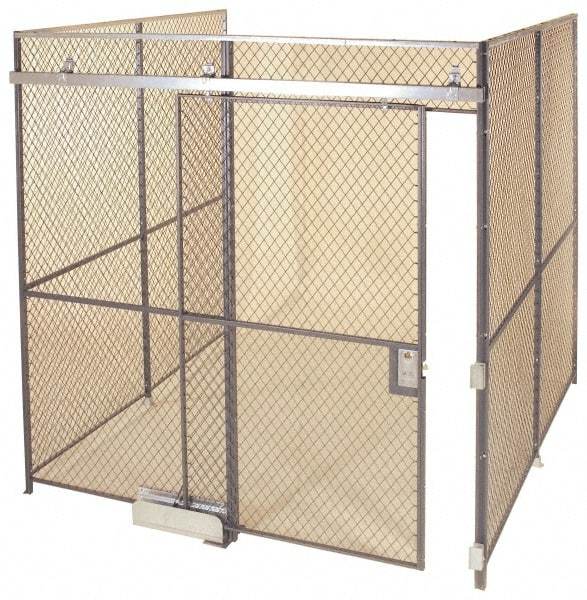 Folding Guard - 10' Long x 10" Wide, Woven Wire Room Kit - 3 Walls - Caliber Tooling
