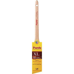 Krylon - 3/8" Angled Nylon/Polyester Angular Brush - 2" Bristle Length, 2-3/16" Wood Rattail Handle - Caliber Tooling