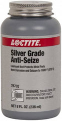 Loctite - 8 oz Can High Temperature Anti-Seize Lubricant - Silver Colored, 1,600°F, Silver Colored, Water Resistant - Caliber Tooling