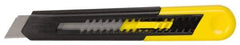 Stanley - Snap Utility Knife - 4.33" Blade, Yellow Handle, 1 Blade Included - Caliber Tooling