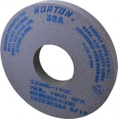 Norton - 14" Diam x 5" Hole x 1-1/2" Thick, I Hardness, 46 Grit Surface Grinding Wheel - Aluminum Oxide, Type 1, Coarse Grade, 1,800 Max RPM, Vitrified Bond, No Recess - Caliber Tooling