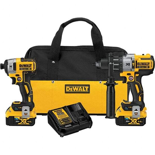 DeWALT - 20 Volt Cordless Tool Combination Kit - Includes Hammerdrill & Impact Driver, Lithium-Ion Battery Included - Caliber Tooling