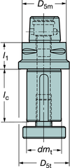 C5A3911025025 CAPTO ADAPTER - Caliber Tooling