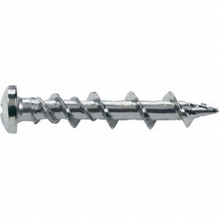 1/4″ Diam, 1-1/4 Length Under Head, Phillips Drive Concrete Screw & Masonry Fastener Carbon Steel, White Finish