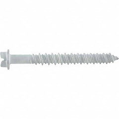 3/16″ Diam, 2-3/4 Length Under Head, Hex Drive Concrete Screw & Masonry Fastener Carbon Steel, White StalGard Finish