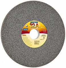 Norton - 8" Diam x 1-1/4" Hole x 1/2" Thick, H Hardness, 60 Grit Surface Grinding Wheel - Aluminum Oxide, Type 1, Medium Grade, 3,600 Max RPM, Vitrified Bond, No Recess - Caliber Tooling