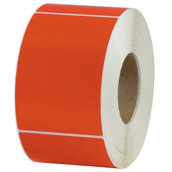 Value Collection - Pack of 4 Rolls, 1,000 Labels per Roll, 4" x 6" Red Topcoated Facestock Thermal Labels - Caliber Tooling