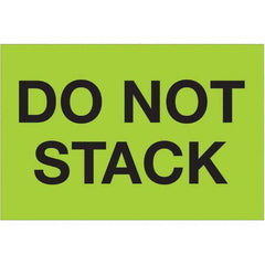 Shipping & DOT Label: ″Do Not Stack″, Rectangle, 3″ Wide, 2″ High Paper, Uncoated