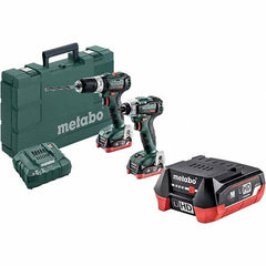 Metabo - Cordless Tool Combination Kits Voltage: 12 Tools: 1/4" Hex Compact Brushless Impact Driver; Compact Brushless Hammer Drill/Driver - Caliber Tooling