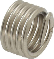 Recoil - 1/2-13 UNC, 1/2" OAL, Free Running Helical Insert - 4-7/8 Free Coils, Tanged, Stainless Steel, Bright Finish, 1D Insert Length - Exact Industrial Supply