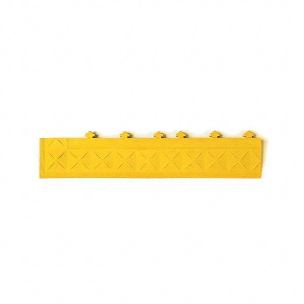 Ergo Advantage - 22" Long x 4" Wide x 1" Thick, Anti-Fatigue Modular Matting Anti-Fatigue Flooring - Male, 1 Interlocking Side, Yellow, For Dry Areas - Caliber Tooling