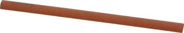 Norton - 4" Long x 1/4" Diam Aluminum Oxide Sharpening Stone - Half Round, Fine Grade - Caliber Tooling