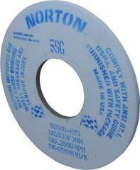 Norton - 14" Diam x 5" Hole x 1/2" Thick, K Hardness, 80 Grit Surface Grinding Wheel - Ceramic, Type 1, Medium Grade, 1,800 Max RPM, Vitrified Bond, No Recess - Caliber Tooling