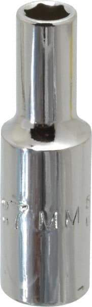 Proto - 3/8" Drive, Deep Hand Socket - 6 Points, 2-1/8" OAL, Chrome Finish - Caliber Tooling