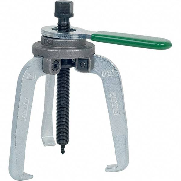 KUKKO - 3 Jaw, 1" to 3-7/8" Spread, 8-1/2 Ton Capacity, Jaw Puller - 3-7/8" Reach, For Bearings, Gears, Discs - Caliber Tooling