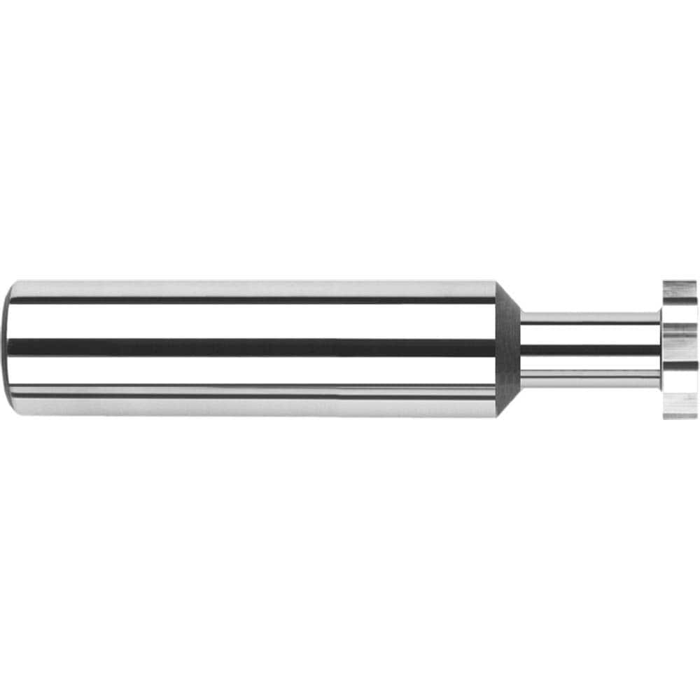 Harvey Tool - 1/4" Cut Diam, 1/8" Cut Width, 1/4" Shank, Straight-Tooth Woodruff Keyseat Cutter - Exact Industrial Supply