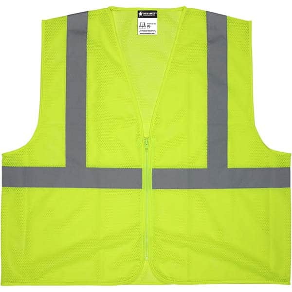 MCR Safety - Size 3XL Lime Mesh General Purpose High Visibility Vest - Caliber Tooling